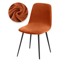 Funda de silla de tela de terciopelo, 23 colores, respaldo corto, tamaño pequeño, funda de asiento para silla de Bar, para comedor, hogar, 1/2/4/6 Uds. - details 19