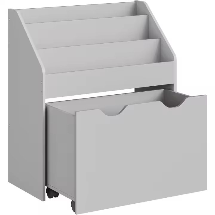Librería Infantil, Caja de Juguetes Móvil, con Ruedas, Multifuncional, para Habitación - 1