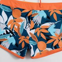 Bikini abierto con estampado de hojas retro en talla grande, conjunto de traje de baño de dos piezas con correas estables para mujer - details 53