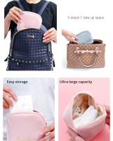 Bolsa de Viaje Portátil Almohadilla Higiénica para Niñas Bolsa de Maquillaje con Lápiz de Labios - details 2
