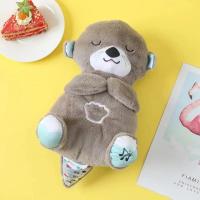 Muñeco De Peluche Bebé Oso Suave Con Música Y Luz Para Compañero De Sueño Soothes Otter Juguetes Para Niños Regalos - details 3