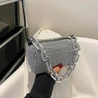 Bolso con bola de cadena brillante, versión completa en forma de cubo, mini bolso cruzado para mujer - details 11