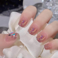 24Pcs Uñas Postizas De Acrílico Redondas Y Cortas Para Ballet Uñas Postizas De Manicura Press on Cubiertas Completa Artísticas Falsas Uñas Para Dedos Reutilizables - details 3