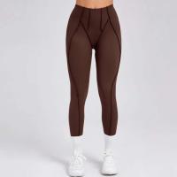 Body de yoga sin costuras para mujer, cintura alta deportiva para mujer, color melocotón, pantalones de entrenamiento para correr, entrenamiento, gimnasio - details 8