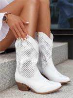 Nuevo producto botines de mujer de gamuza quemada con tacón medio y caña baja estilo marina - details 7