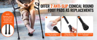 SucceBuy Muletas para antebrazo para adultos, muletas plegables para caminar, altura ajustable de 10 niveles, aluminio ligero con puño abierto para lesiones y cirugía en las piernas, 1 par, 350 libras - details 4