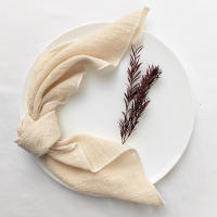 Juego de 6 servilletas de tela de costura de terracota, venta al por mayor de fábrica de algodón, servilletas de tela, toallas de mesa de gasa, decoración de boda, Pascua - details 40