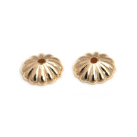 50 Uds. De cuentas redondas de latón de Color dorado de 18K, tapas de hojas de árbol y flores, suministros para hacer cuentas de joyería, accesorios Diy - details 110