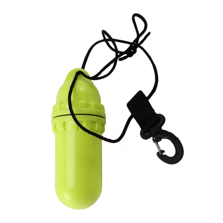 Caja seca para buceo en Kayak, caja seca cilíndrica impermeable para buceo y snorkel con clip con mosquetón y cuerda para colgar - 1