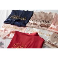 Bata de novia para dama de honor, bata Sexy para mujer, albornoz, camisón corto, ropa de dormir informal, Kimono de flores Geisha M L XL - details 15