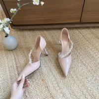 Tacones altos nuevo diseño de nicho temperamento pies no cansados ​​diamantes de imitación blanco stiletto zapatos de boda hueco sandalias - details 40