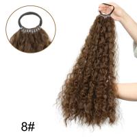 Peluca de cola de caballo Afro rizada permanente de maíz, extensión de cola de caballo, banda para el cabello, cola de caballo rizada ondulada larga, postizo de cola de poni Natural falso - details 14