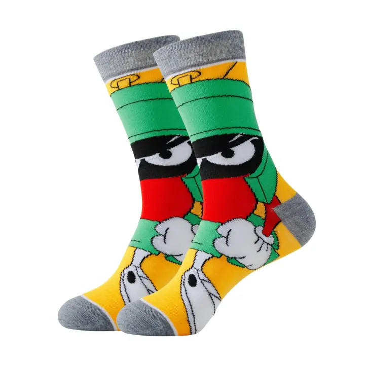 Calcetines con estampado de dibujos animados para hombre y mujer, calcetín transpirable y cómodo, Unisex, para invierno y otoño, 1/3/5 pares - 1