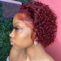 Pelucas cortas de corte Pixie para mujer, peluca de cabello humano de estilo africano para fotografía, uso en escenario - details 4