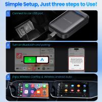 Reproductor multimedia Android para coche, dispositivo inalámbrico con WiFi, versión 2024G + 5G, CarPlay, adaptador, GPS - details 10