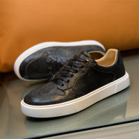 Zapatos casuales de cuero de vaca rayados a mano de alta gama para hombres - details 1