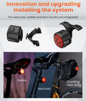 Luz trasera de freno inteligente para bicicleta, resistente al agua IP66, 6 modos de luz, lámpara trasera de alto brillo para poste de asiento/sillín/bolsa - details 5