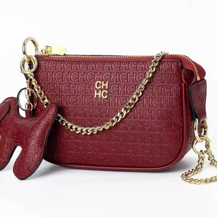 Diseño de letras CH con compras, compacto, elegante, a la moda, Simple, cien marcas, elegante bolso cruzado para mujer, mochila de lujo de alta gama - 1