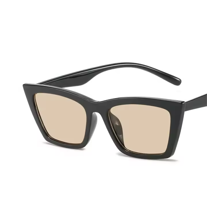Gafas De Sol De ojo De gato Vintage para mujer, lentes De Sol cuadradas con montura pequeña, De diseñador De marca, Retro, a la moda - 1