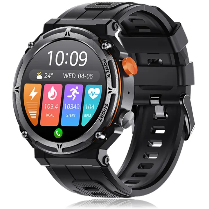 Relojes militares impermeables para helbres, pulsera inteligente con Llamada, Bluetooth, para Android e iOS, 5ATM - 1