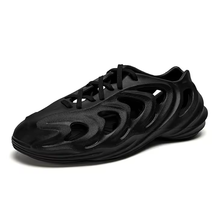 Sandalias de tendencia para hombre con agujeros de coco de verano de gran tamaño, zapatos de playa de suela gruesa antideslizantes, zapatos upstream - 1