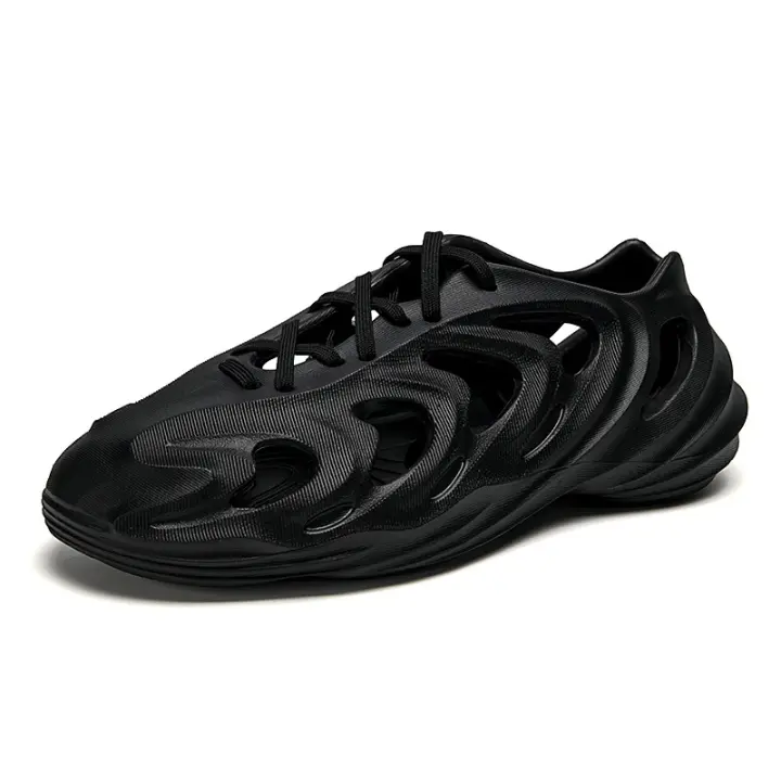 Sandalias de tendencia para hombre con agujeros de coco de verano de gran tamaño, zapatos de playa de suela gruesa antideslizantes, zapatos upstream - 1