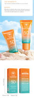 SPF 50+ para protección del cuidado facial Tubo dual Multi-efecto Pa +++ Protector solar facial Bloqueador solar - details 9