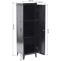 Archivador Estilo Industrial Armario de Almacenamiento con Llave Muebles de Oficina Negro - details 2
