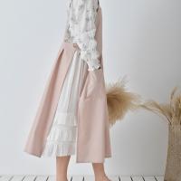 Delantal impermeable ajustable duradero, delantal de cocina de lino y algodón de Color sólido, delantal largo sin mangas de estilo coreano para mujer - details 8