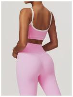 Sujetador deportivo ajustado desnudo, sujetador de Yoga con espalda grande en forma de U, Top de Fitness al aire libre para mujer - details 18