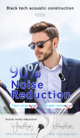 Auriculares inalámbricos Lavalier con Bluetooth 5,4, audífonos K88 de negocios con pantalla Digital LED, tiempo de conversación y música de 20 horas, cancelación de ruido - details 5