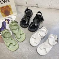Sandalias de verano con punta redonda, estilo de Color sólido, versión, zapatos individuales cómodos para mujer - details 25
