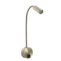Luz de lectura LED de bronce de 3W, lámpara de pared con cuello de cisne negra, blanca y plateada para cabecera de cama, escritorio, interruptor de noche de 4000K - details 14