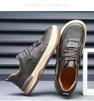 Cuero de vaca, cuero genuino, transpirable, versátil, deportivo, casual, zapatos para hombre - details 16