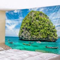 Tapiz de playa Tropical nórdico, Mandala colgante de pared Hippie, decoración de dormitorio, tapiz psicodélico, tapiz bohemio, 6 tamaños - details 3