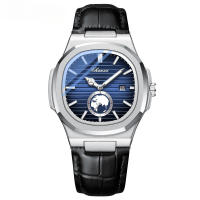 Moda negocios hombres reloj con correa de acero calendario pequeño segundo disco reloj - details 6