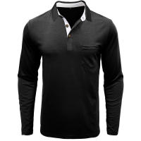 Camiseta Polo Básica de Manga Larga con Solapa para Hombre - details 19
