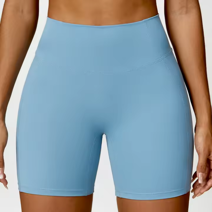 Pantalones cortos de Yoga sin costuras para mujer, mallas deportivas de LICRA de cintura alta, suaves, para gimnasio y entrenamiento - 1