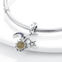 LAZA-Colgante de Plata de Ley 925 para mujer, abalorio con forma de globo, Luna, Sol, estrella, compatible con Pulsera Original, joyería - details 0