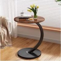 Mesa de Café de Madera Bonita Soporte Redondo de 40cm Ideal para Sala de Estar y Sofás - details 0