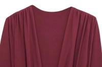 TRZA moda Mujer con cinturón vestido drapeado cuello en V manga larga Vestidos Mujer Vestidos Mujer - details 3
