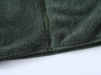 Abrigo con capucha de lana para niños, abrigo con cremallera de color sólido, ropa de invierno para niños - details 21