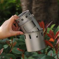 Estufa que acampa plegable portátil de la leña, estufa al aire libre de la mochila que camina - details 6