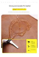 Mochila de Viaje de Ocio para Hombres Resistente al Desgaste, Patrón de Splice, Forro de Dacron, Exterior de Cuero - details 5