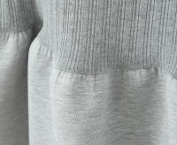 Vestido de tenis de punto americano nuevo de otoño para mujer, vestido corto de manga corta con cuello de solapa, mini vestido gris ajustado para mujer - details 10