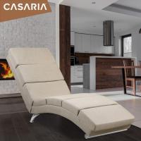 Chaise Longue Tumbona XXL London 186x89x55cm Sillón Ergonómico de Salón Oficina 180Kg Cuero Sintético Blanco - details 37