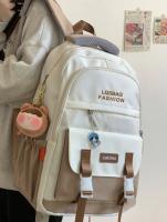Mochila Escolar De Color Suave Para Niña, Estilo Universitario, Versión Coreana, Con Letras Simples, Para Estudiantes De Primaria Y Secundaria - details 6