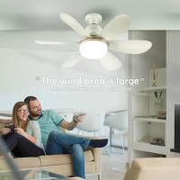 Ventilador de techo para el hogar con luz, casquillo E27 y luces nocturnas LED de 30 W, 3 modos de iluminación ajustables, control remoto, ventilador de techo con alta potencia de viento - details 11