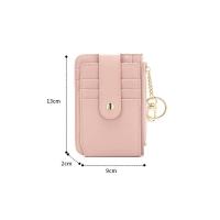 Cartera Pequeña de Cuero PU con Cierre de Cremallera para Tarjetas de Crédito y Monedero Bolsa de Dinero con Llavero y Clip - details 8