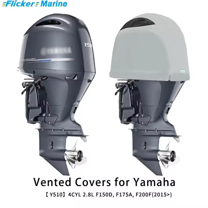 Campana de ventilación personalizada Flickermarine para motores fueraborda Yamaha 150hp F150D,F175A,F200F(2015-2022) - 1